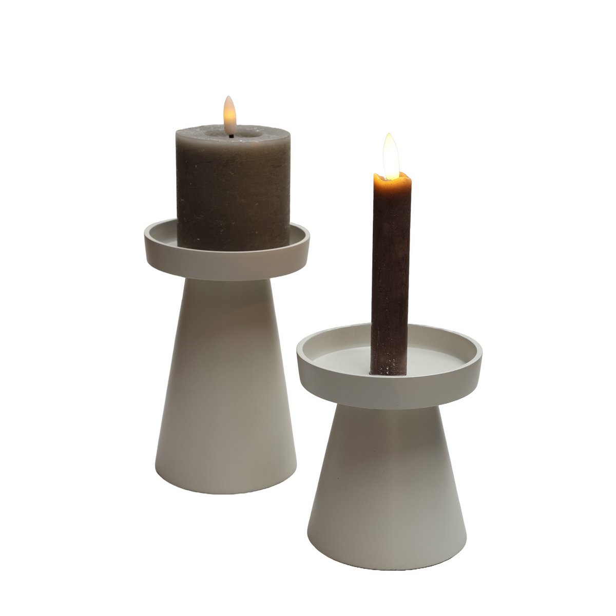 Candle holder - Viedma ivory (Verwachte binnenkomst begin November)