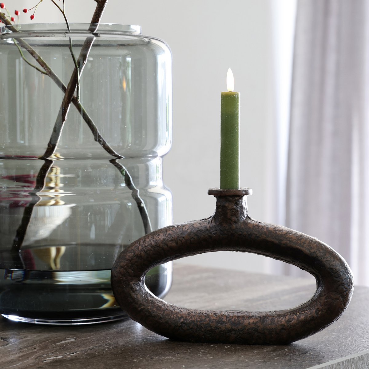 Kandelaar - Bronzen rots