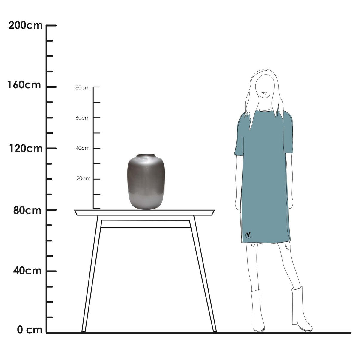 Vaas - Arctisch zilver