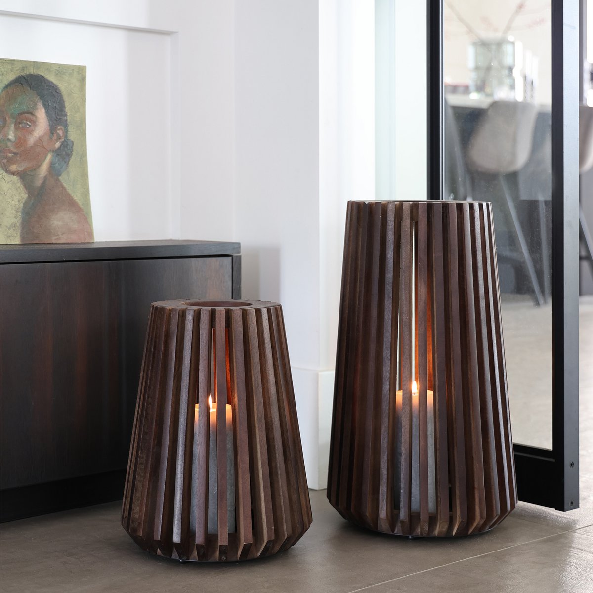 Kandelaar Lander walnoot