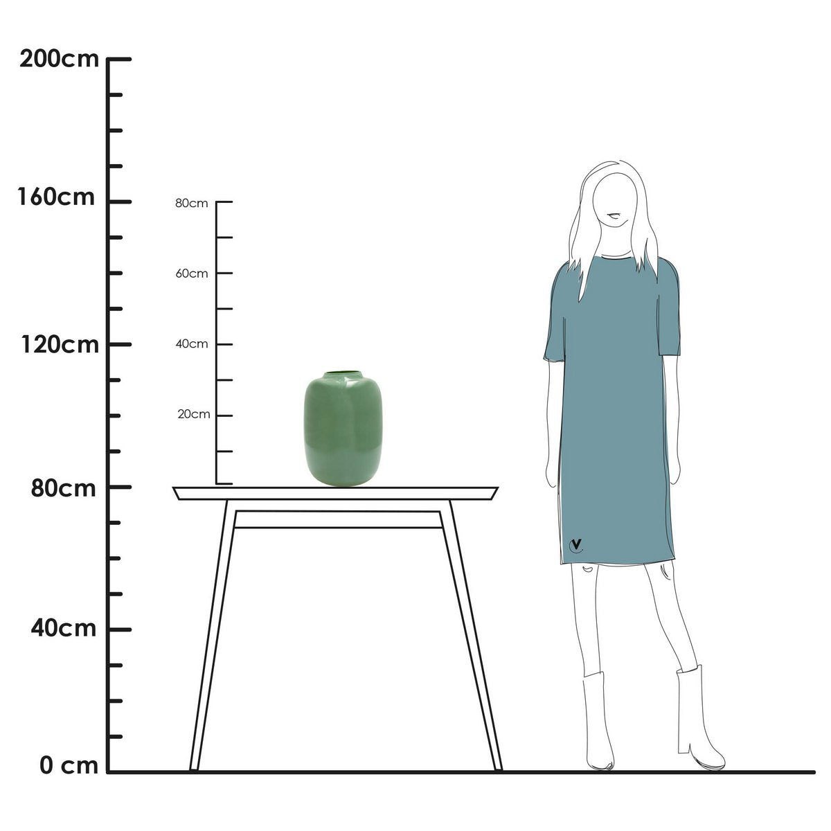 Vase - Artic pastel green