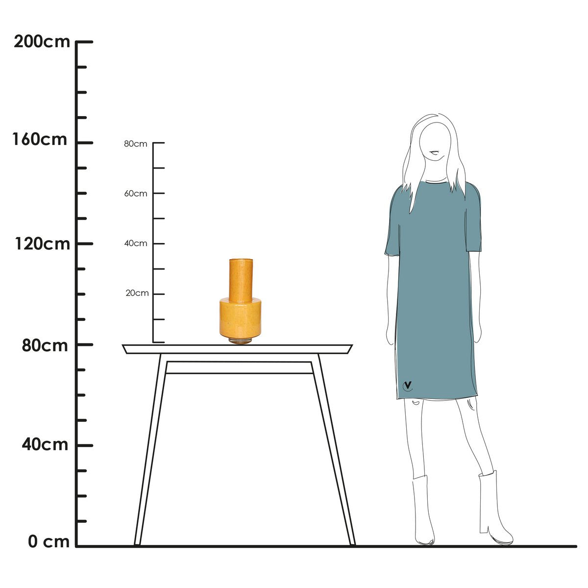 Vase- Volta Elite yellow