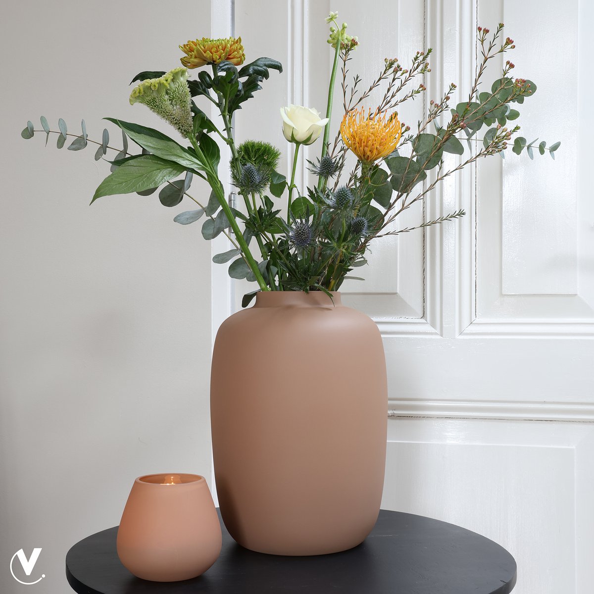 Tea -light holder - Tasman XS Matte Sand (set of 2 pieces)