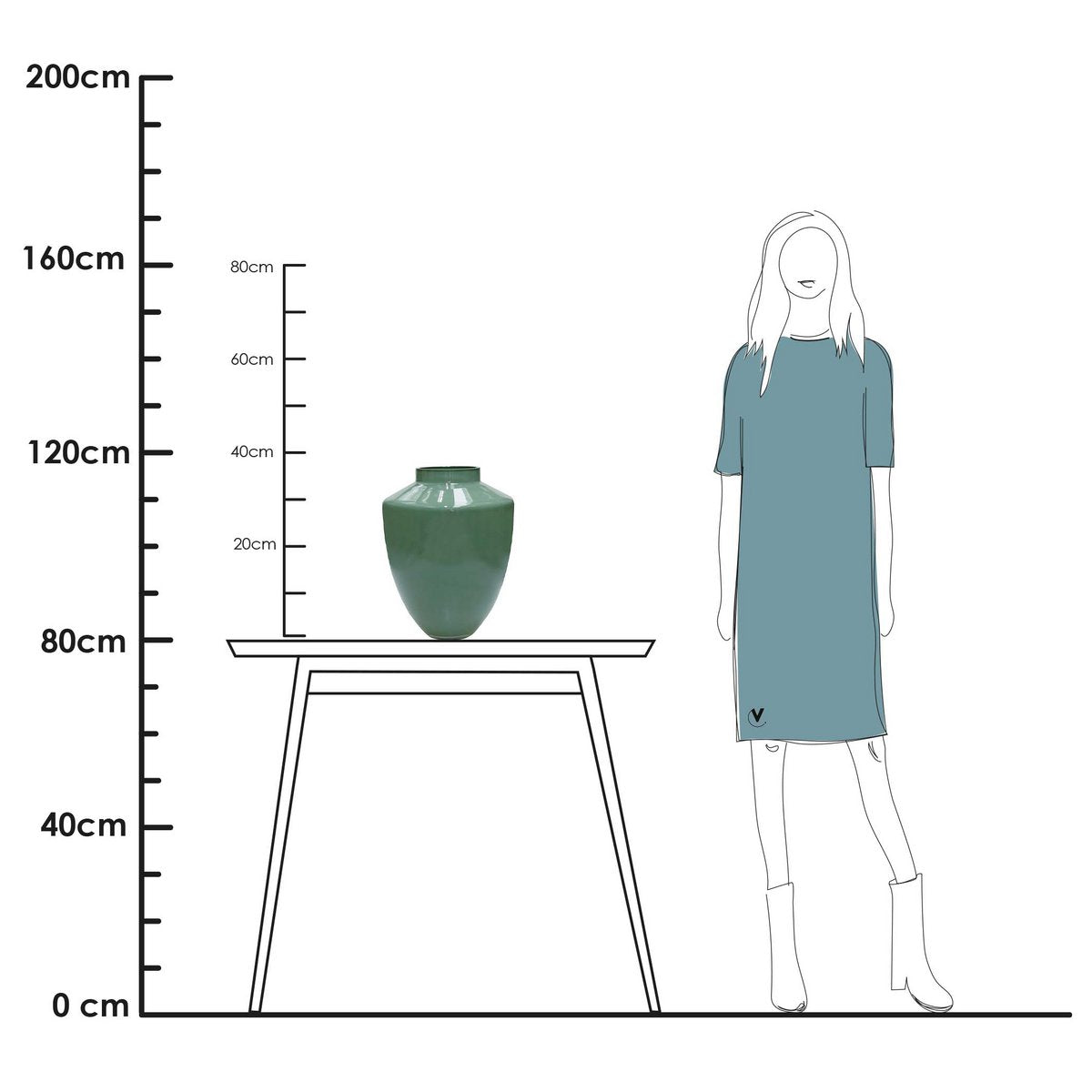 Vase - Tugela Pastel Green