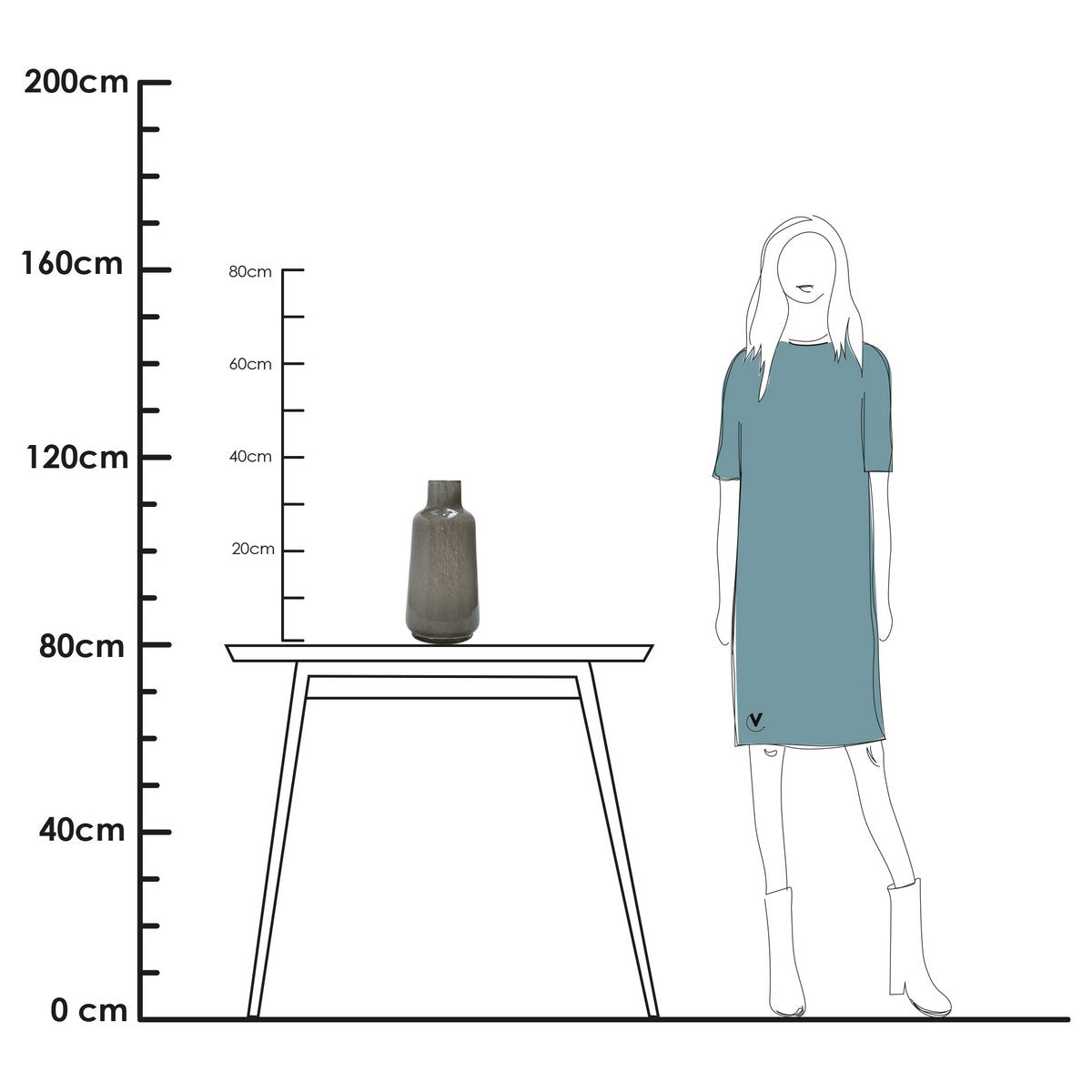 Vaas - Jana Elite Grijs