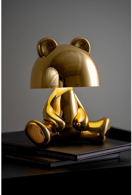Leitmotiv Tafellamp Bear Led - Verguld goud - 22x17x24cm - Scandinavisch