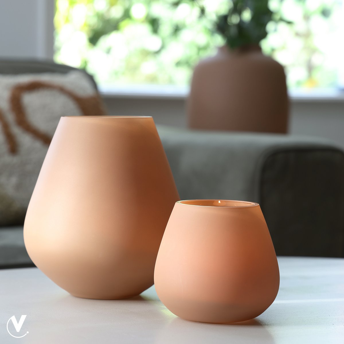 Tea -light holder - Tasman XS Matte Sand (set of 2 pieces)