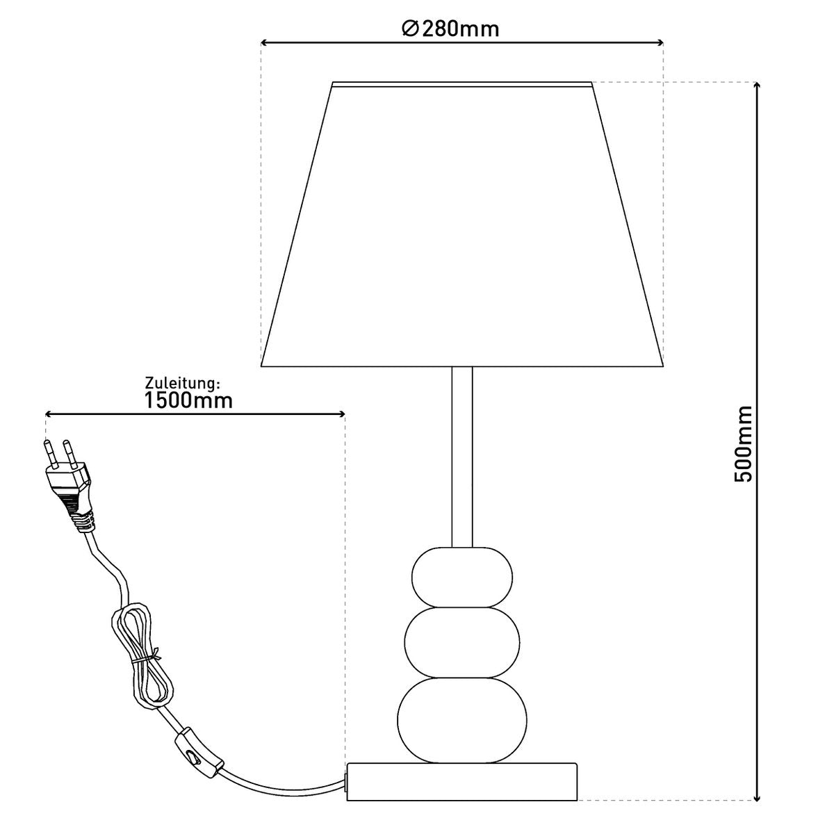 Näve Leuchten "Elina" table lamp - Armino Living