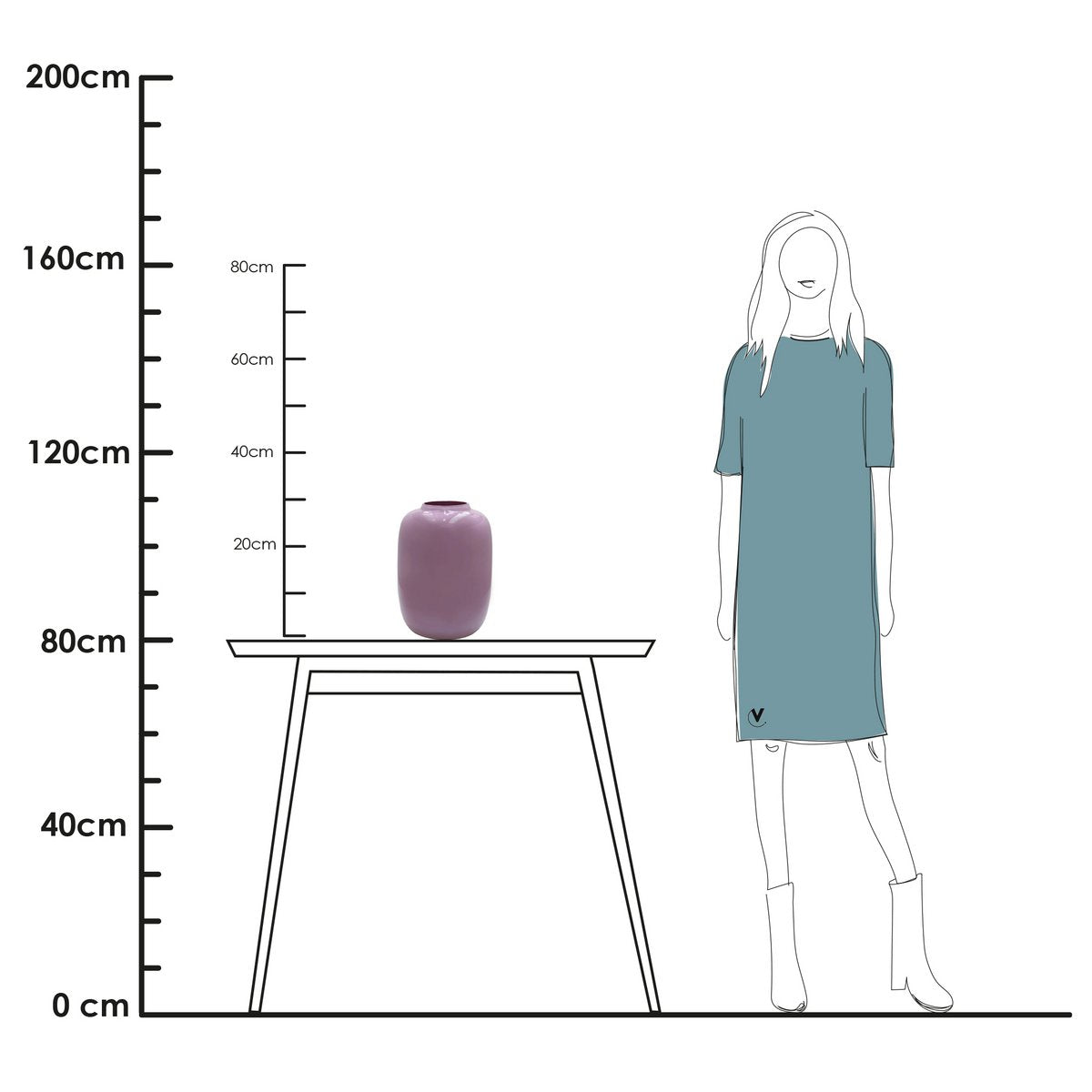 Vase - Artic light pink