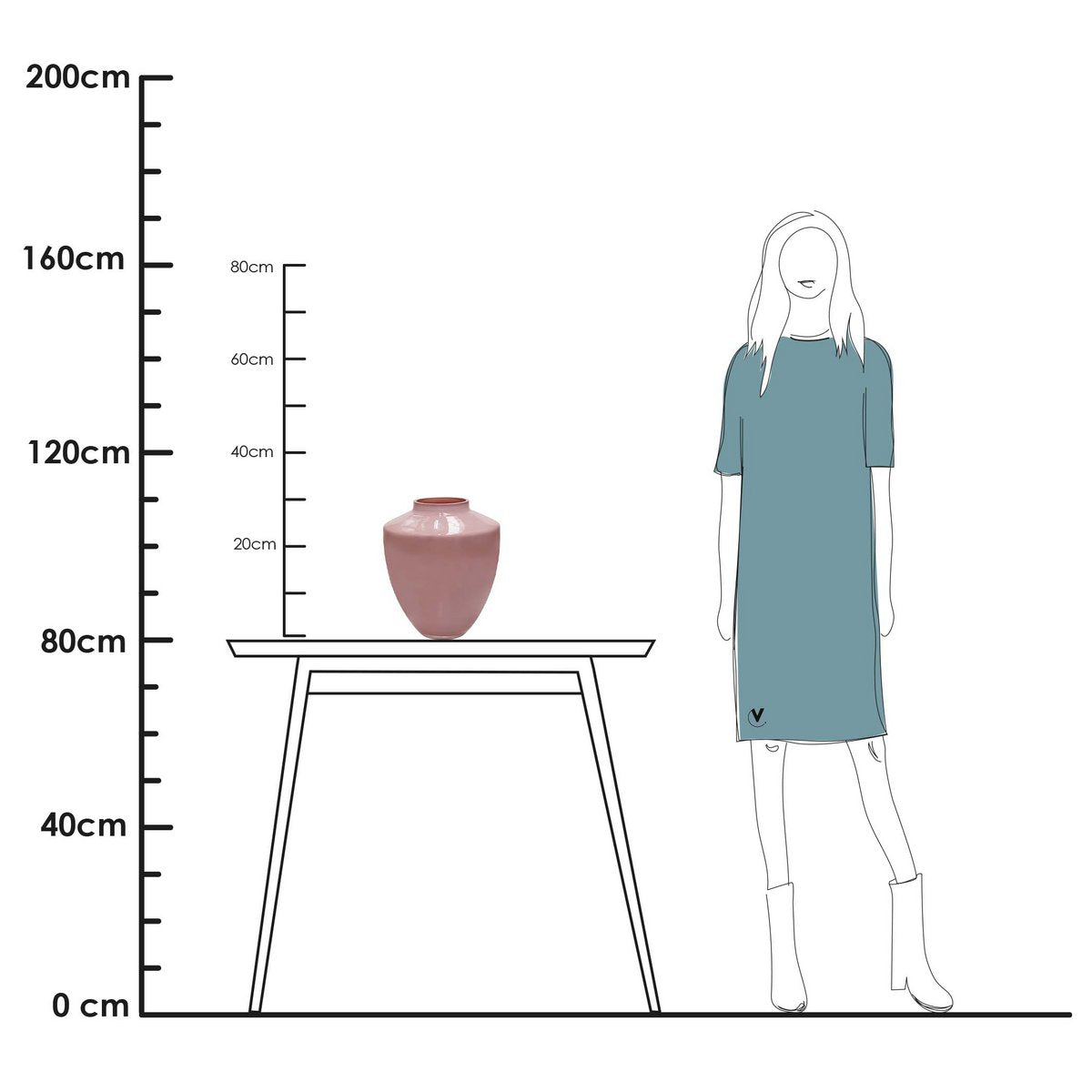 Vase - Tugela Pastel Pink