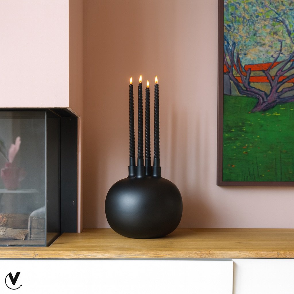 Kandelaar - Valdes Zwart