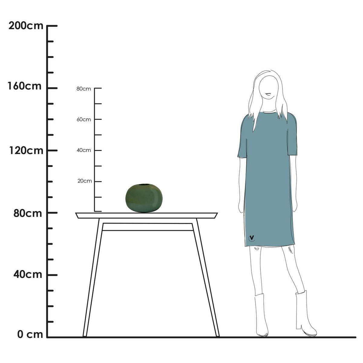 Vase - Brenno Baltic Green, Last items!