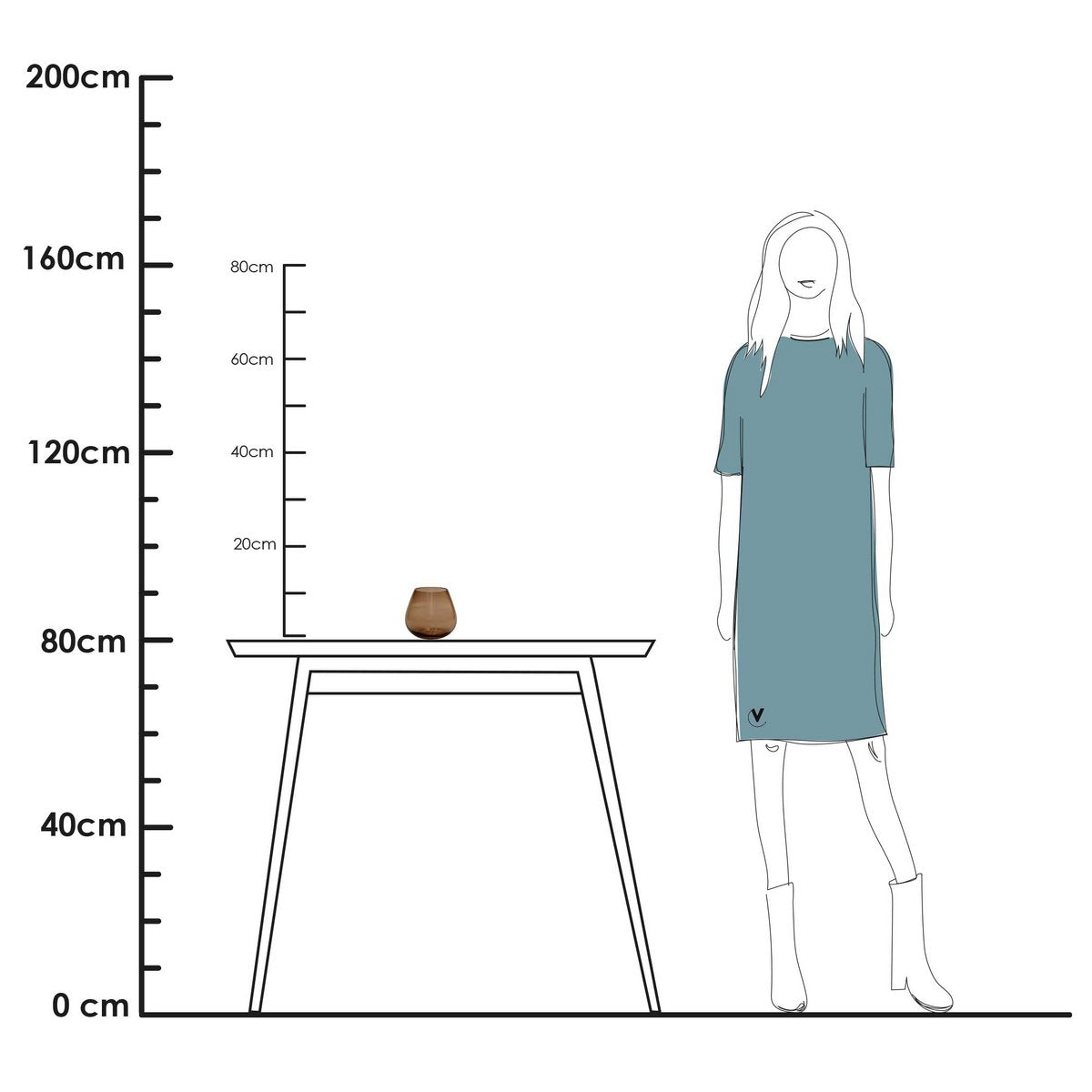 Tea -light holder - Tasman XS Taupe (set of 2 pieces)