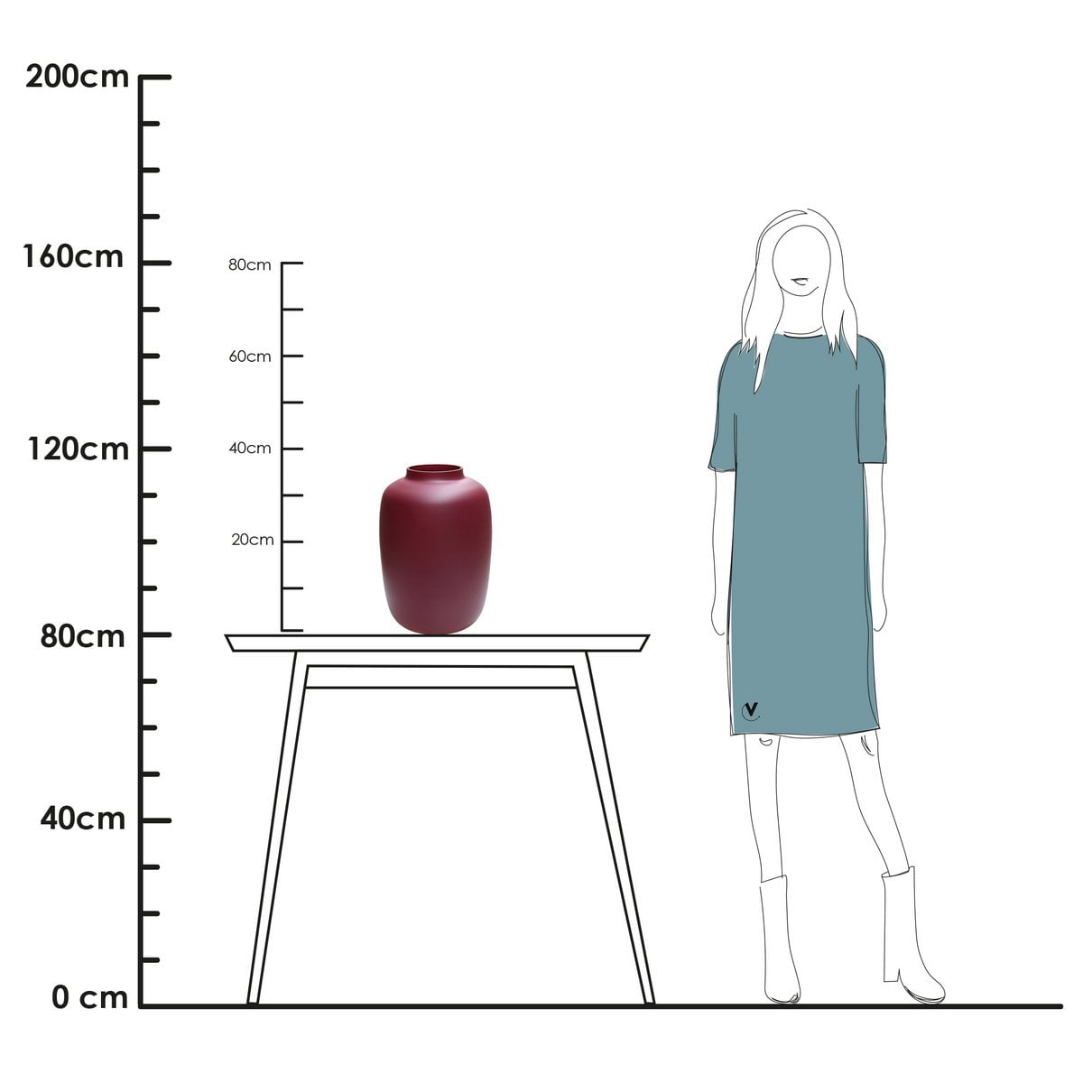 Vase - Artic matte violet