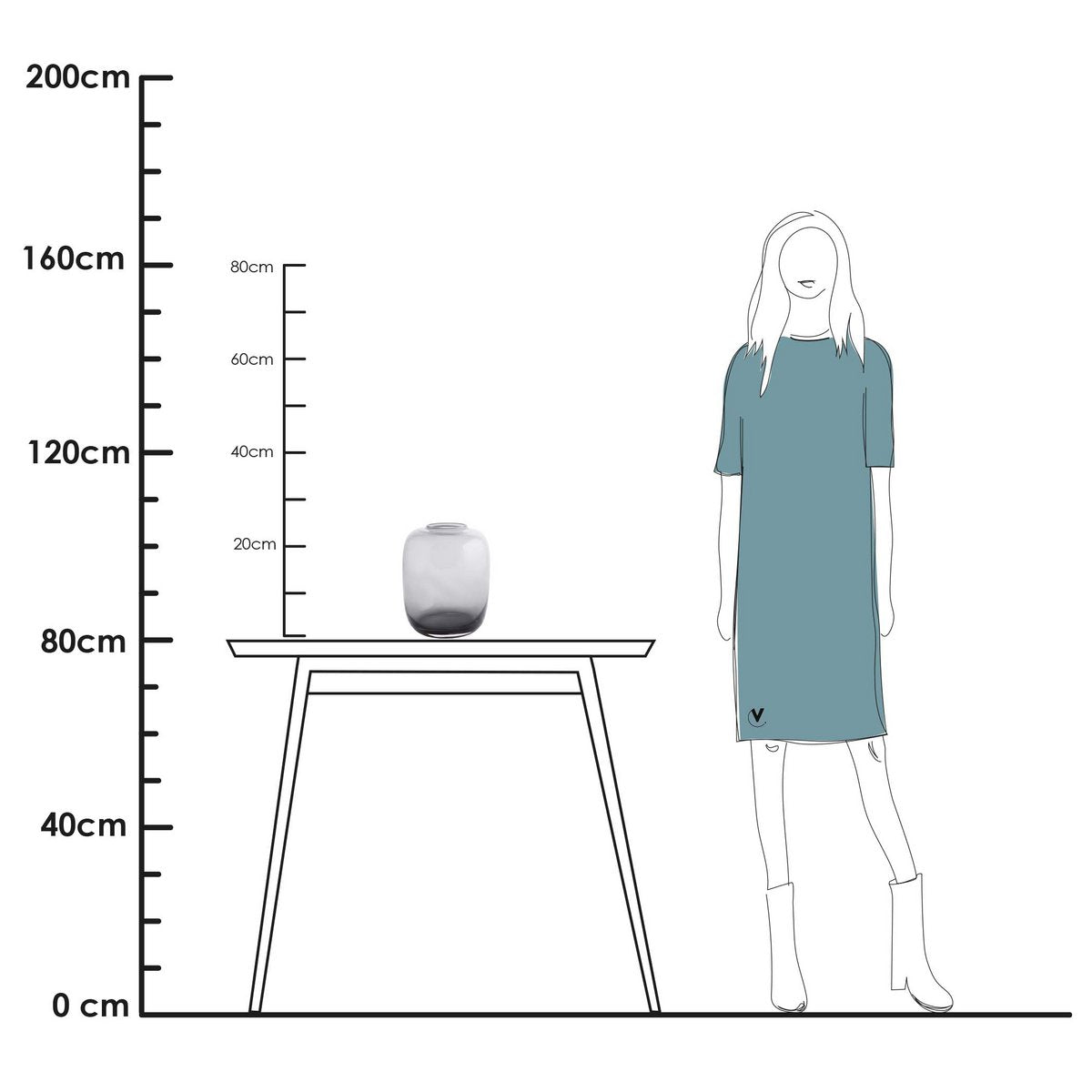 Vase - Kara/RTC Gray