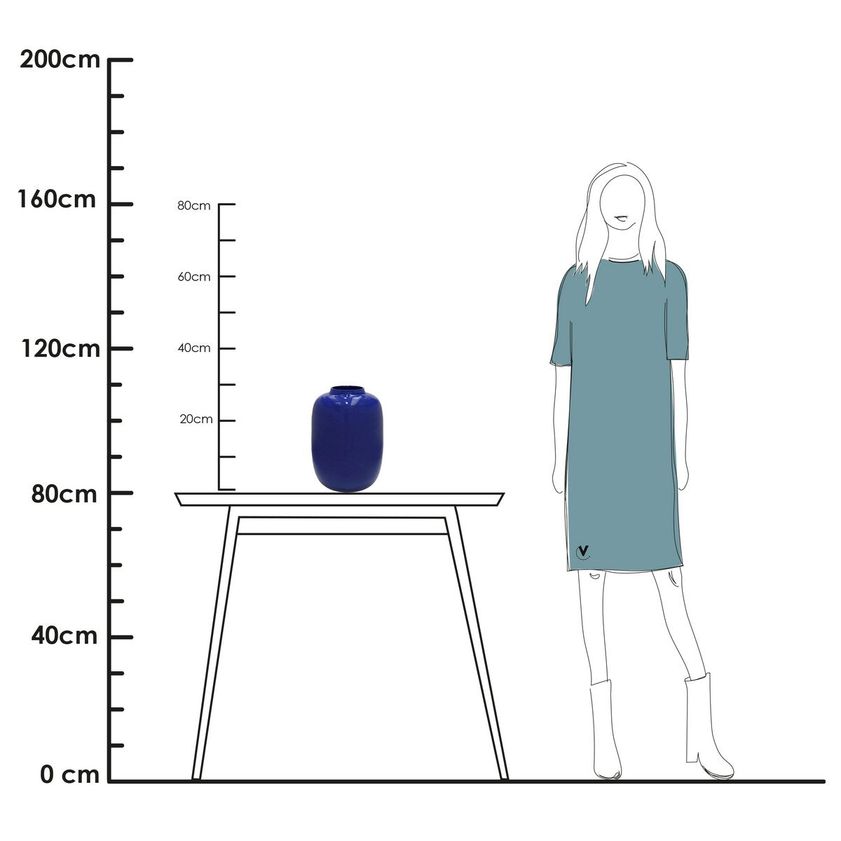 Vase - Artic bright blue