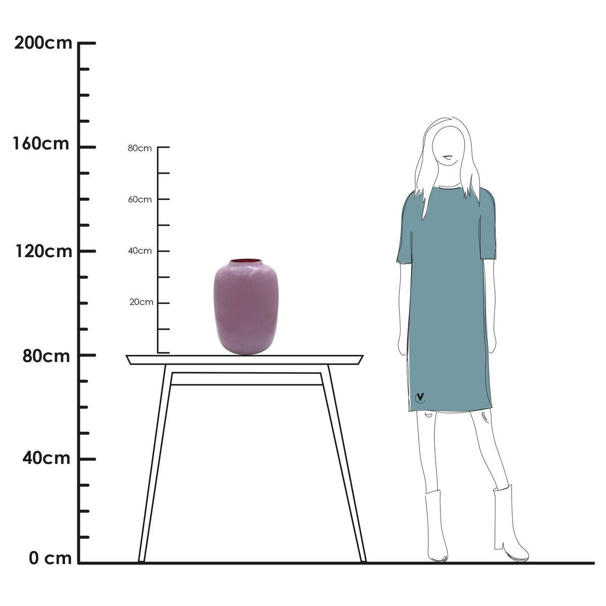 Vase - Artic light pink