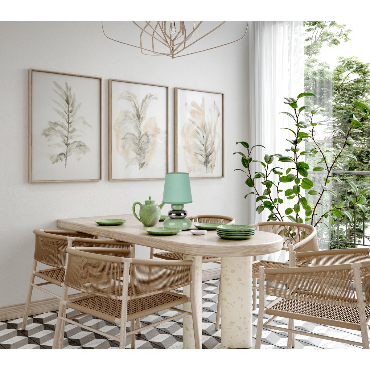 Näve Leuchten "STONEY" table lamp - Armino Living
