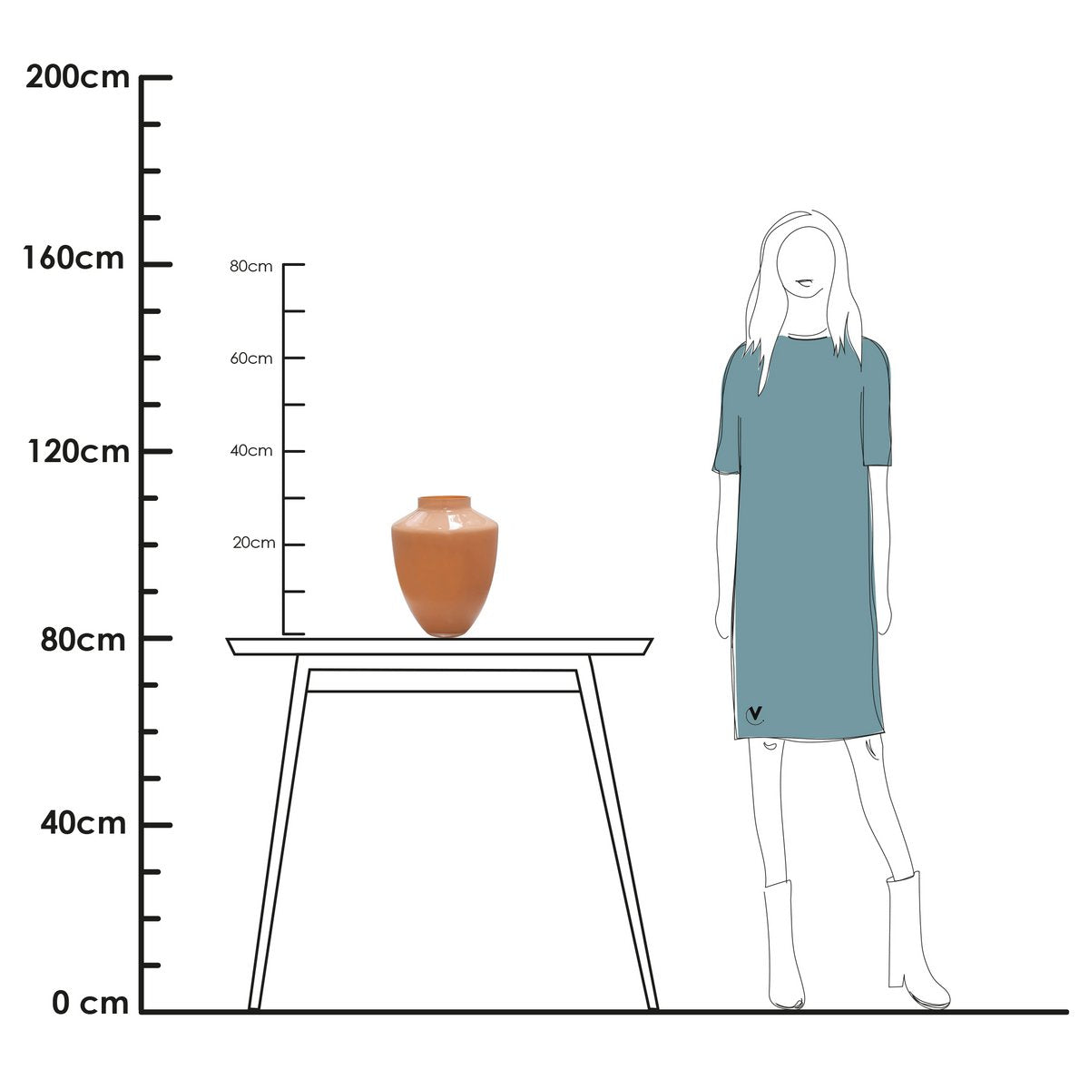 Vaas - Tugela Pastel Perzik