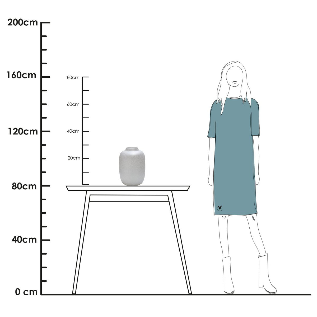 Vase - Artic sparkle silver