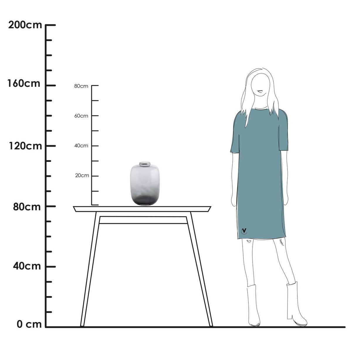 Vase - Kara/RTC Gray