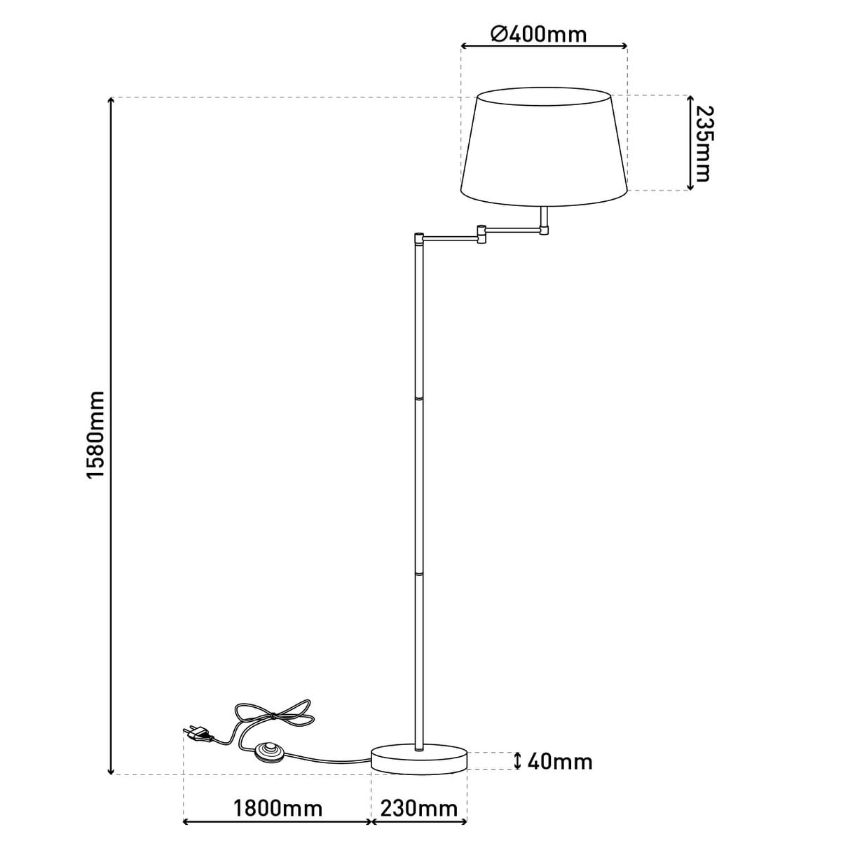 Näve Leuchten "Bologna" floor lamp - Armino Living