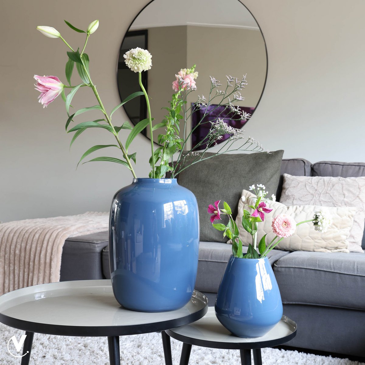 Vase - Artic dark blue-grey