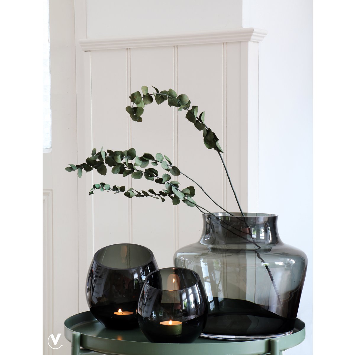 Theelichthouder - Moho Grijs (set van 2 stuks)