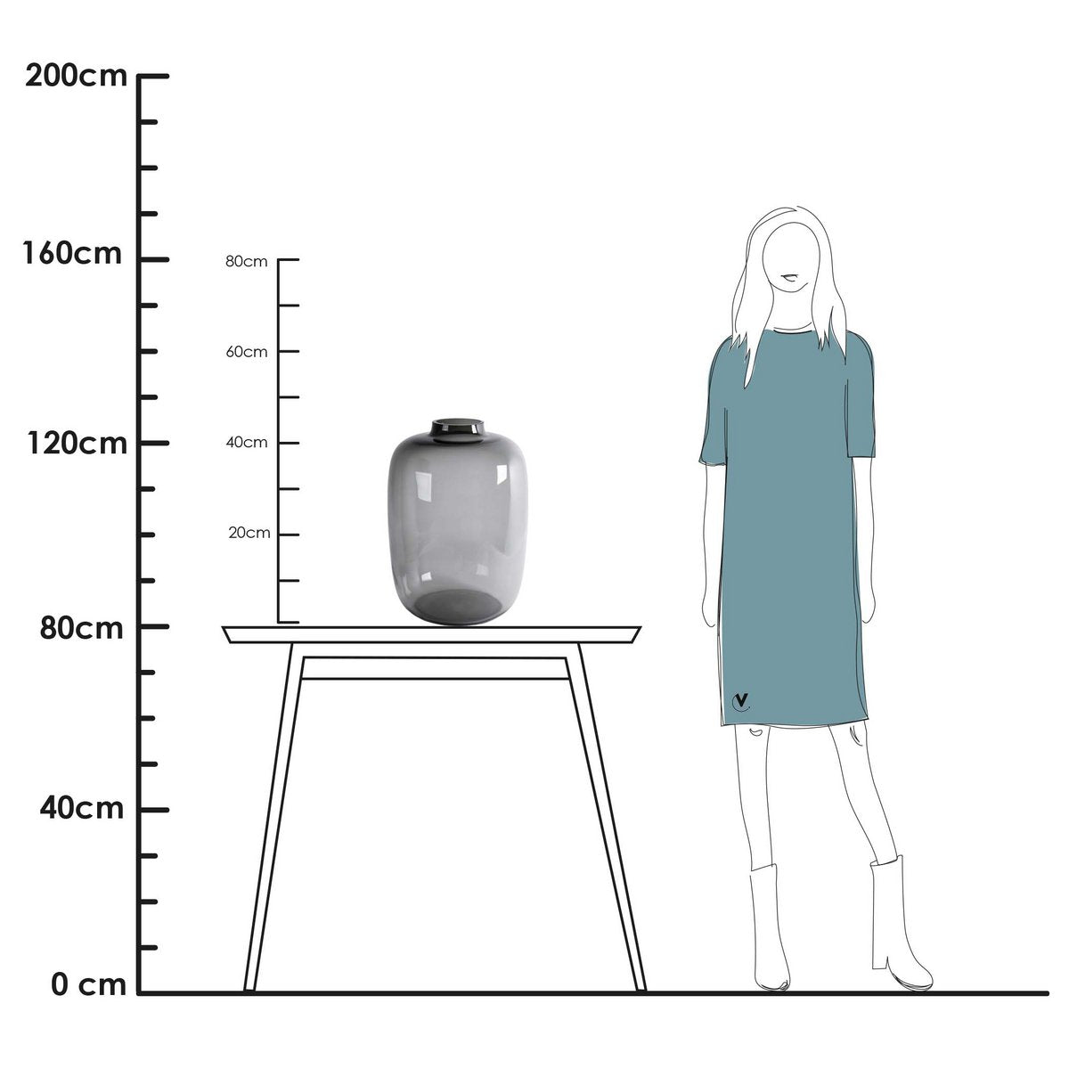 Vase - Kara/RTC Gray