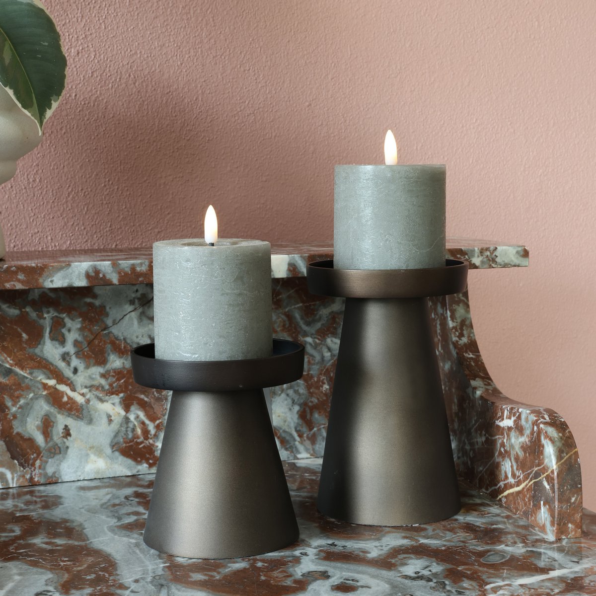 Candle holder - Viedma bronze