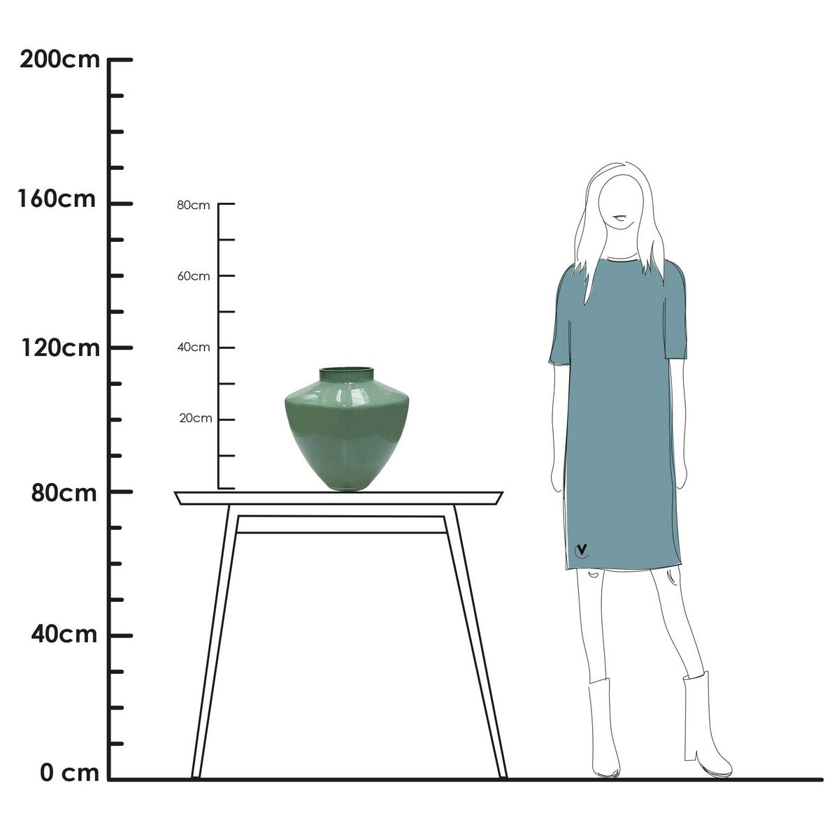 Vase - Kangar Pastel Green